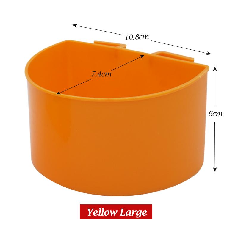 5Pz Tazza di Plastica Mangiatoia per Uccelli Domestici Ciotola Cibo Acqua Pappagallo Ciotola Alimentazione a Sospensione Mangiatoia a Canale Tazza Anti-schizzi Mangiatoia Gabbia Piccioni Forniture