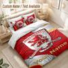 Custom Name Bedding Set 3 PiecesMiddlesbrough FC Print Duvet Cover + 2 Pillowcases Soft Bed Decor