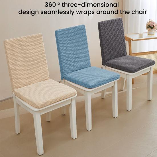 Spisestoltrekk Elastisk Jacquard Stoltrekk med Sittepute Avtakbart Vaskbart Slipcover Stolbeskytter for Hjem Restaurant