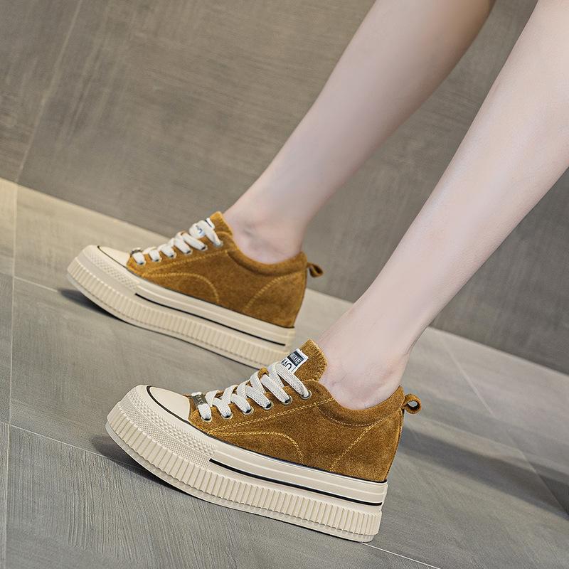 Thick soled casual shoes 2026 Spring and Autumn new versatile board shoes for women