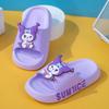 Summer girls' flat slippers, princess cartoon indoor non-slip bathroom bathing cute soft-soled slippers for children and parent-child use