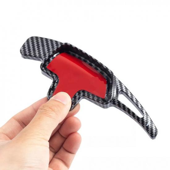 For Mercedes Benz Steering Wheel Paddle Shifter Extend Trims Carbon Fiber Look