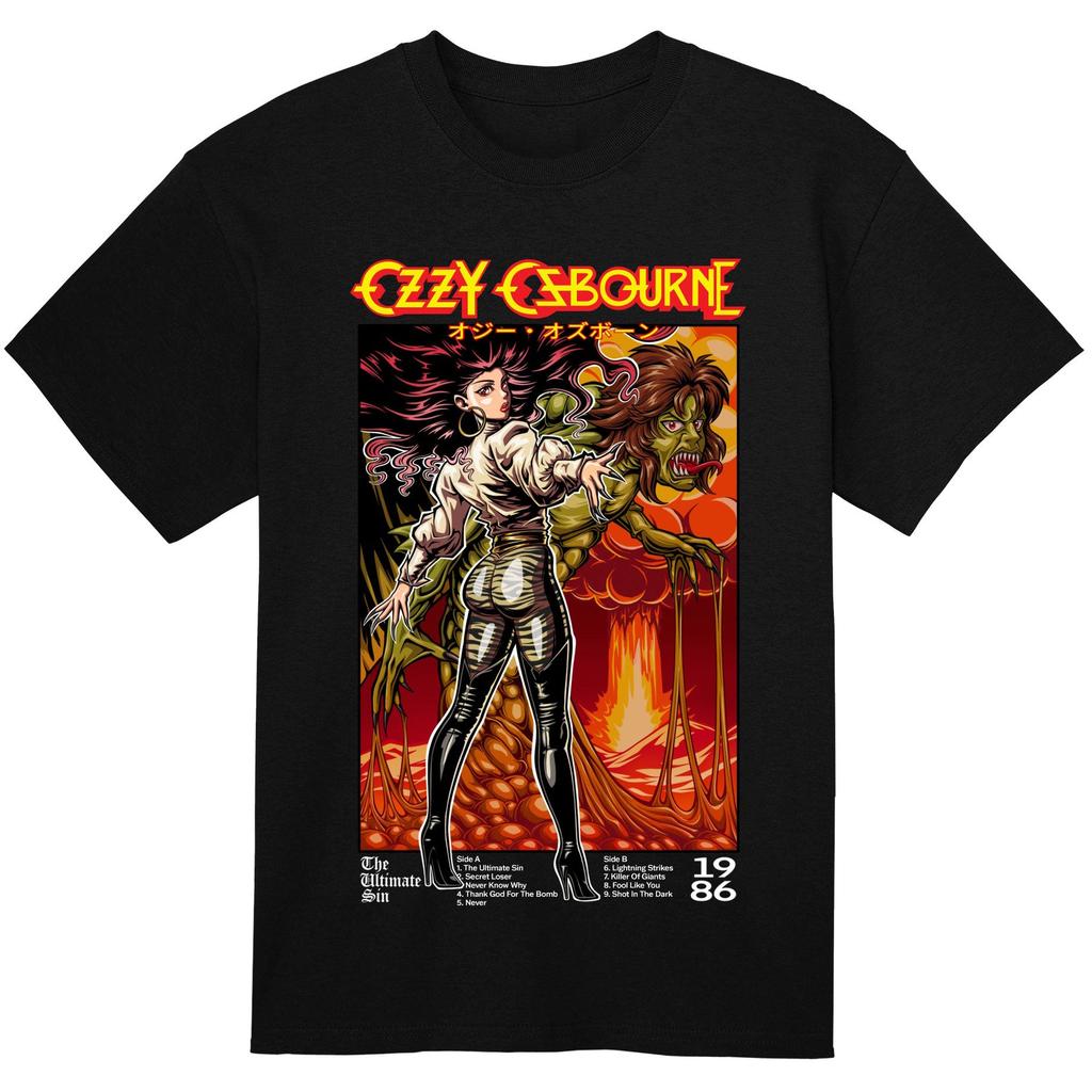 Hot Sale OZZY OSBOURNE No More Tours Graphic Print T-shirt Man Women Short Sleeve Loose Casual Cotton Soft Somfortable Summer New Tee Oversized Top