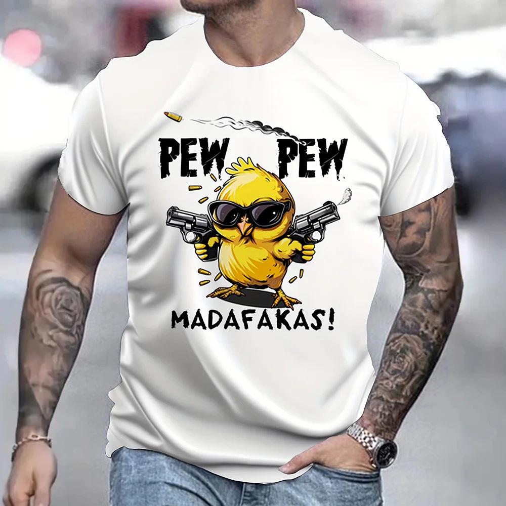 Trendy tričko s krátkým rukávem a kresleným potiskem pro mládež - evropský a americký styl