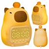 Capybara Alarm Clock Night Light Desk Timer Snooze Led Usb