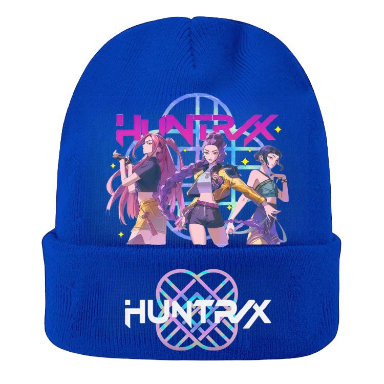 KPOP Demon Hunter Girl Group Knit Hat - Autumn & Winter Warm Wool Beanie for Adults & Couples One Size