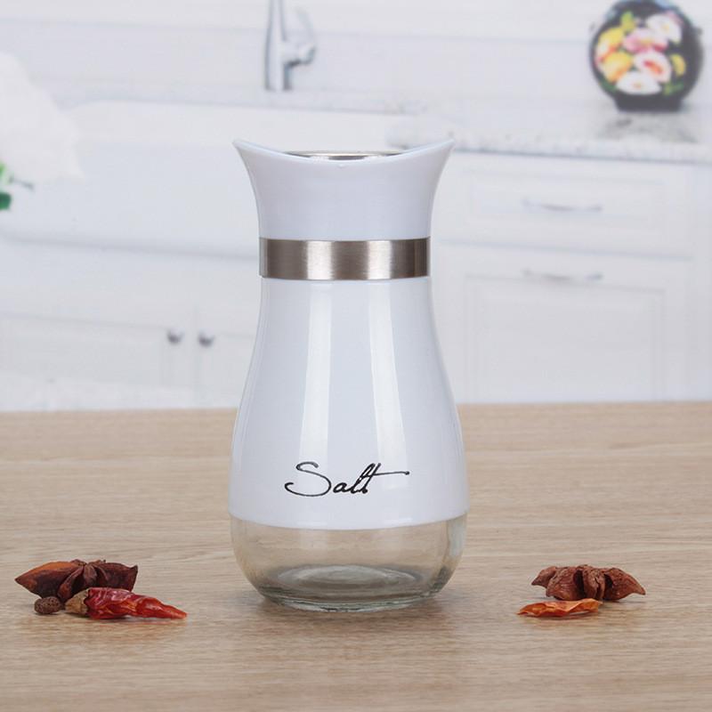 Stainless Steel Spice Jar Set With Adjustable Salt And Pepper Shakers For Kitchen Storage