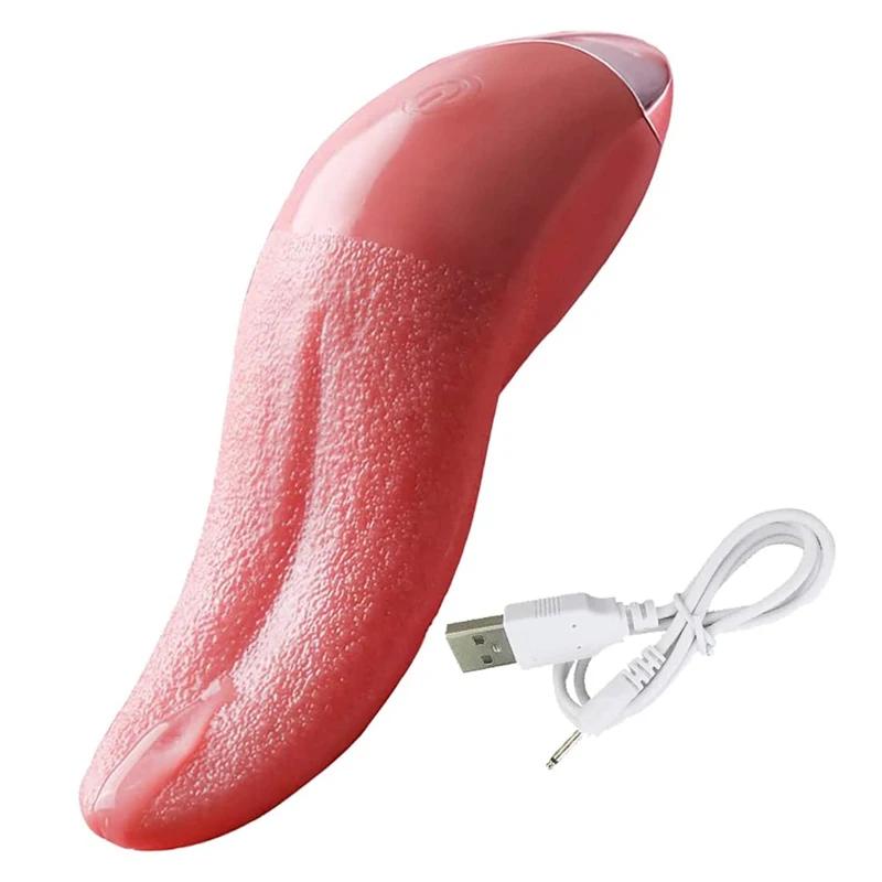 Heating Tongue Licking Vibrator G spot Clitoral Stimulator Mini Clit Sex Toys for Women Rechargeable Nipple Female Masturbator
