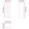 Wall Cabinet LUCCA Glossy White 40 X 31 X 100 Cm Particleboard
