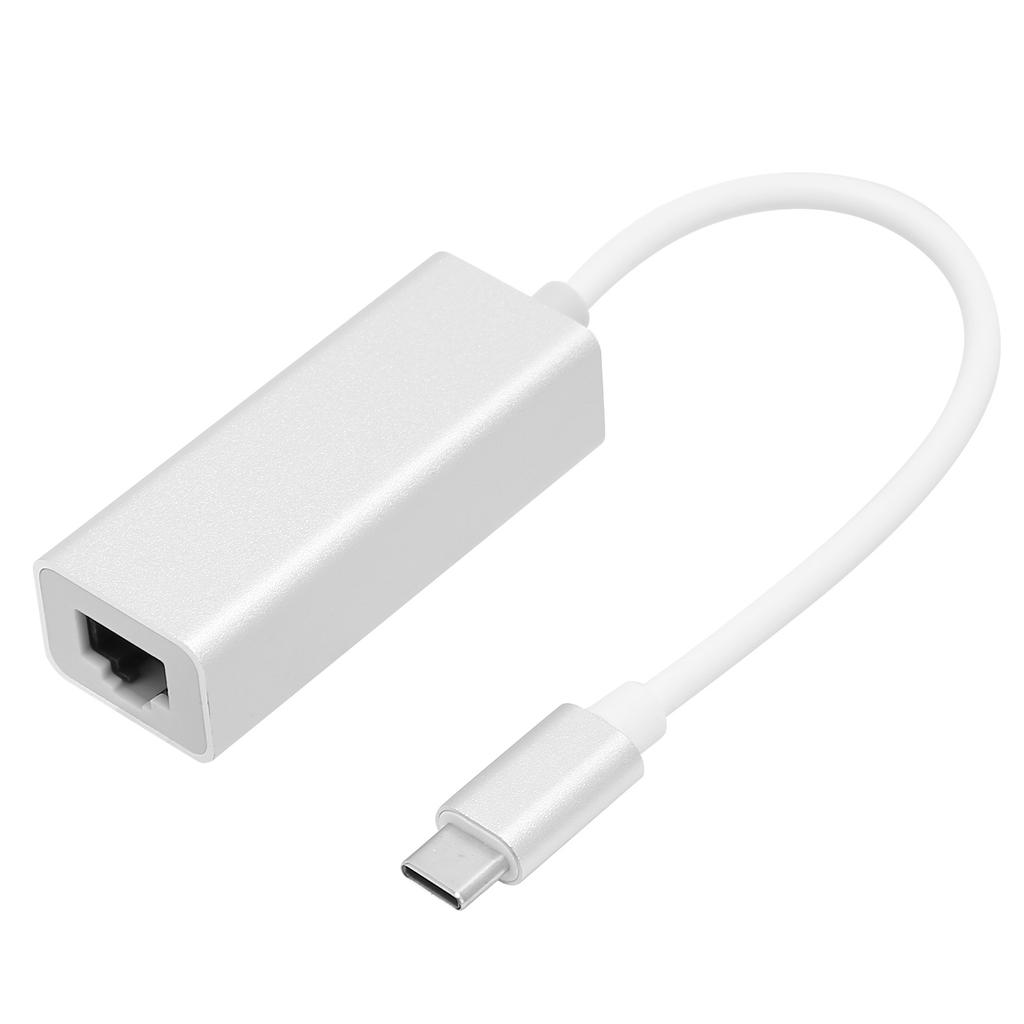 Type C to RJ45 Adapter 100M 1000M Drive Free Hot Plug Aluminum Alloy Wired USB C to Ethernet Adapter for Computer