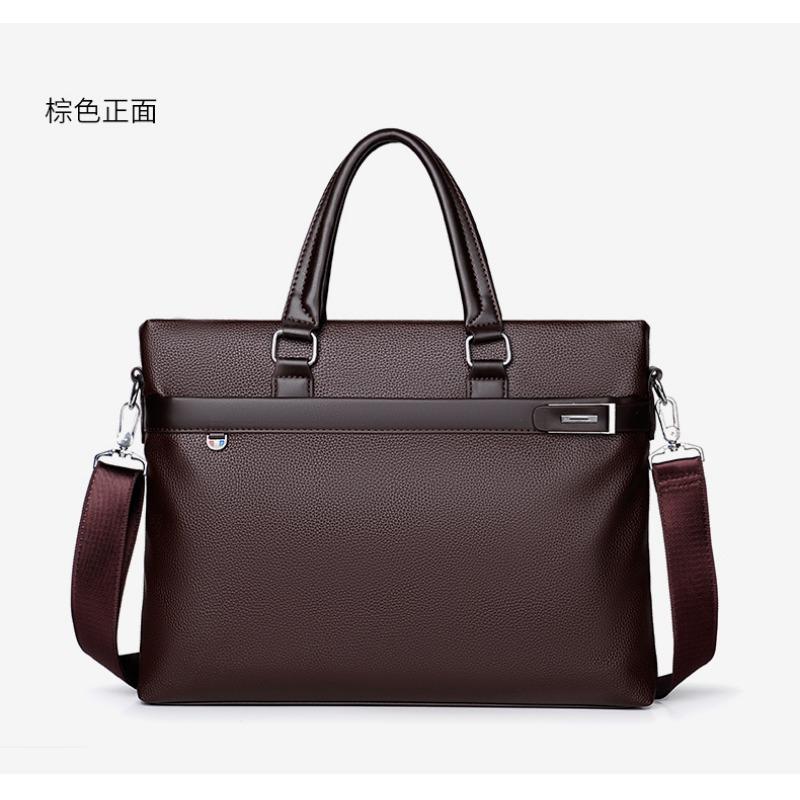 

Мужская сумка портфель новая мужская деловая портативная на плечо мессенджер повседневная сумка дюймовая сумка для компьютера темно-коричневого