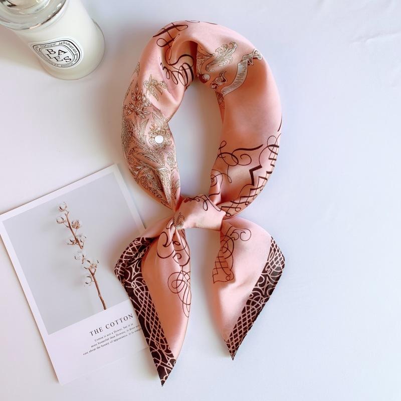 

Маленький квадратный шарф треугольный шелковый шарф женский стереоскопический с рубашкой уход за шеей тонкий шарф 70x70 70-70cm