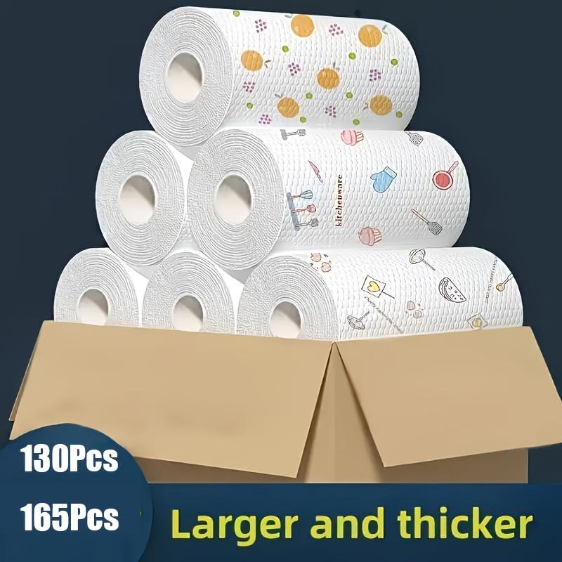 130/165Pcs Reusable Kitchen Disposable Rags Non-Woven Cleaning Cloths Washing Dishcloths Cloth Towels Non-stick Scouring Pads