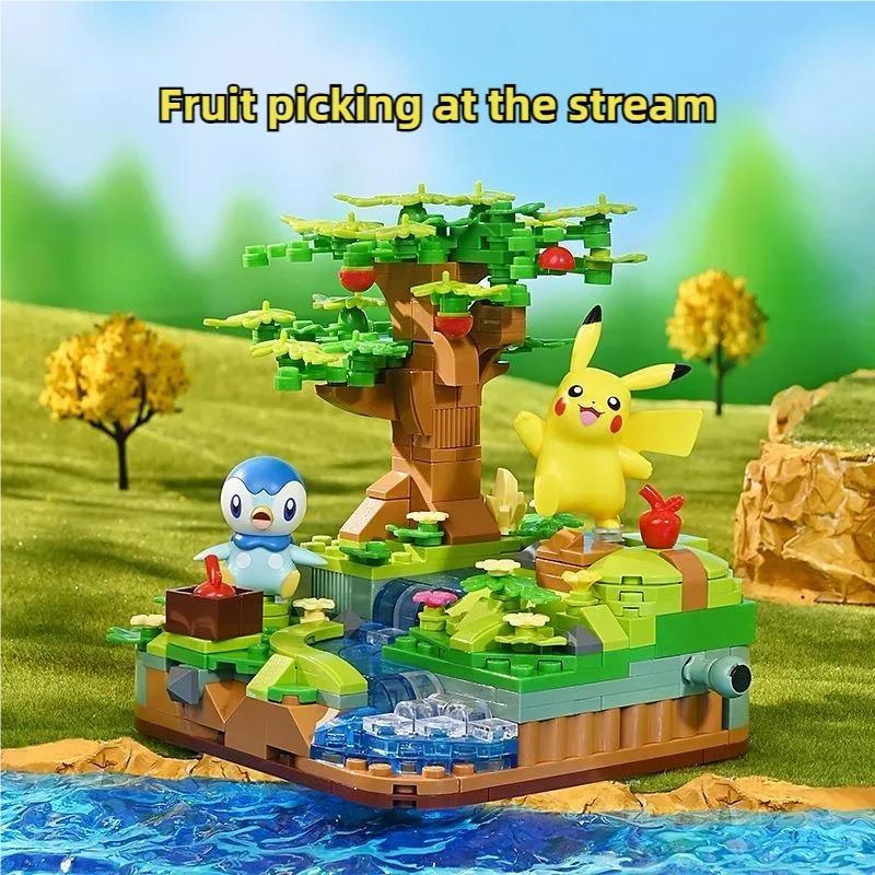 Pokémon Series Building Blocks Pikachu Psyduck Pogaman Cartoon Figure Model Bricks Desktop Ornaments Kids Toys Holiday Gifts
