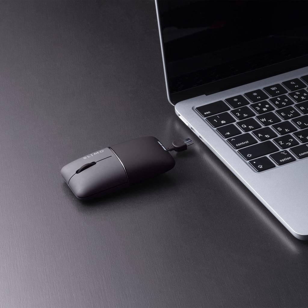 Sanwa Supply MA-BBS310BK Silent Bluetooth Blue LED Mouse, Slim, Rechargeable, Black