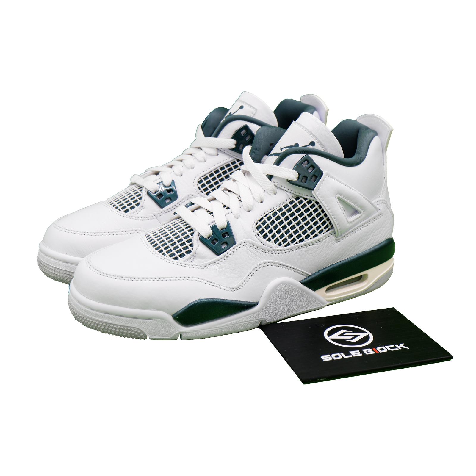 Air Jordan 4 Retro Окисленный Зеленый Белый Юношеский Детский AJ4 Повседневный GS FQ8213-103 35.5