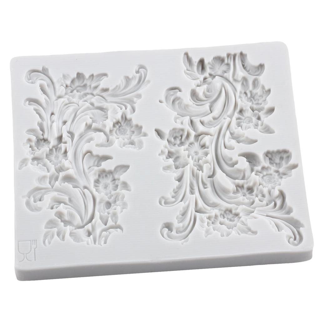 Baroque Silicone Mold Curlicues Scroll Lace Fondant Molds Cake Decorating Tools Theme Cake Dessert Decorated Chocolate Candy Mold