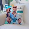 E-Erling B-Braut FootballStar H-Haaland Poduszka Poduszka Anime Pokrowiec na Poduszkę do Kanapy Łóżka Zagłówek Pokrowiec na Poduszkę 45x45 cm Moda
