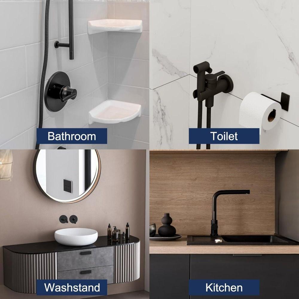 Černý ozdobný kryt baterie Nerezový nástěnný kryt příruby Nová příruba sprchového ramene