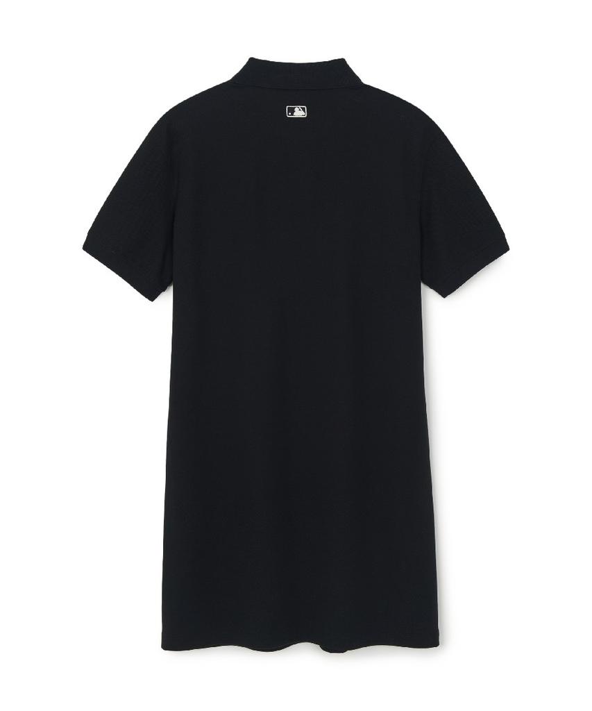 Emelbi Women'S Basic Small Logo Pique Dress Ny (Black)
