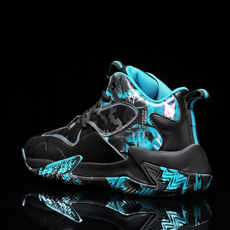 Mens Non-slip Basketball Shoes Outdoor Breathable Comfortable Sports Shoes Young Boy Training Athletic Basketball Sneakers