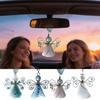 Sea Glass Angel Ornament 2D Acrylic Decorations Angel Pendant Christmas Tree Decor For Home Holiday Indoor Wall Window Car