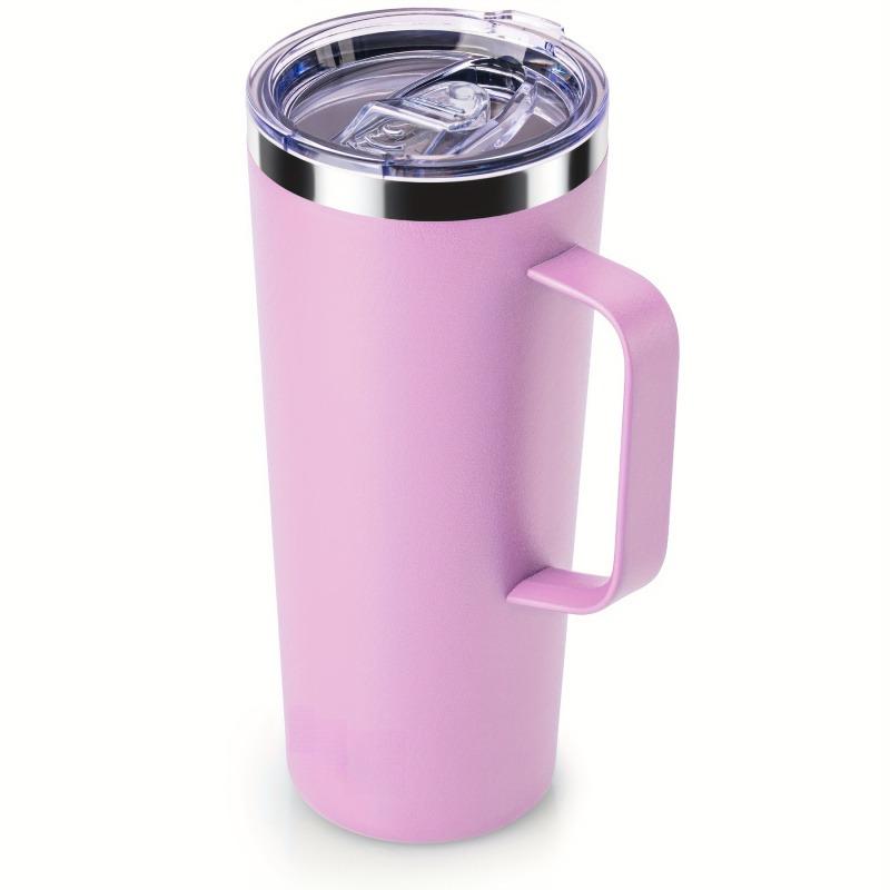 24oz Coffee Tumbler with Handle Lid Creative Thermos Hot Water Bottle Insulated Thermal Cup Stainless Steel Double Wall Car Mug