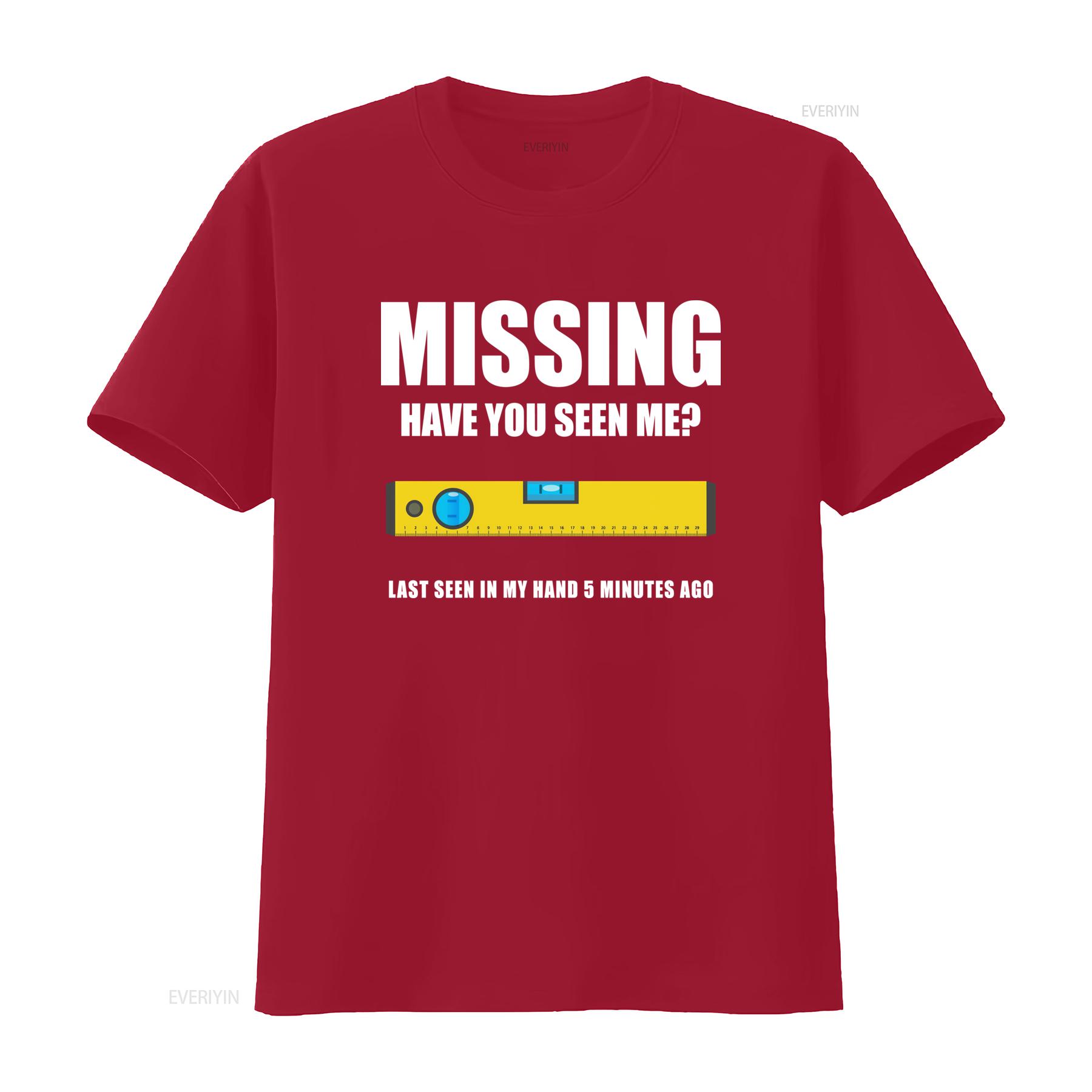 Missing Spirit Level Builder Bricklayer Mens T Shirt 100 Cotton Funny Construction Worker Design vintage Washed S
