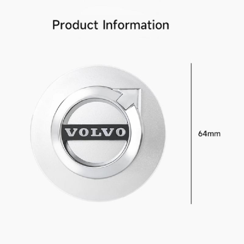 4 ks 64mm Krytka náboje kola auta Modifikovaný znak Příslušenství Pro Volvo Polestar AWD V50 S60 XC60 S40 XC40 XC90 V60 S80 S90 V90