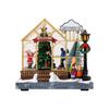 Christmas Village House Figurines Lighted Christmas Collectible Buildings Decoration with Music New Year Decor