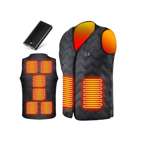 

Vivisan Electric Heated Vest [New for 2025 - Made with Japanese-Made Graphene Heaters] Adjustable Size, Large Capacity 40,000mAh Battery, Warm, Lightw