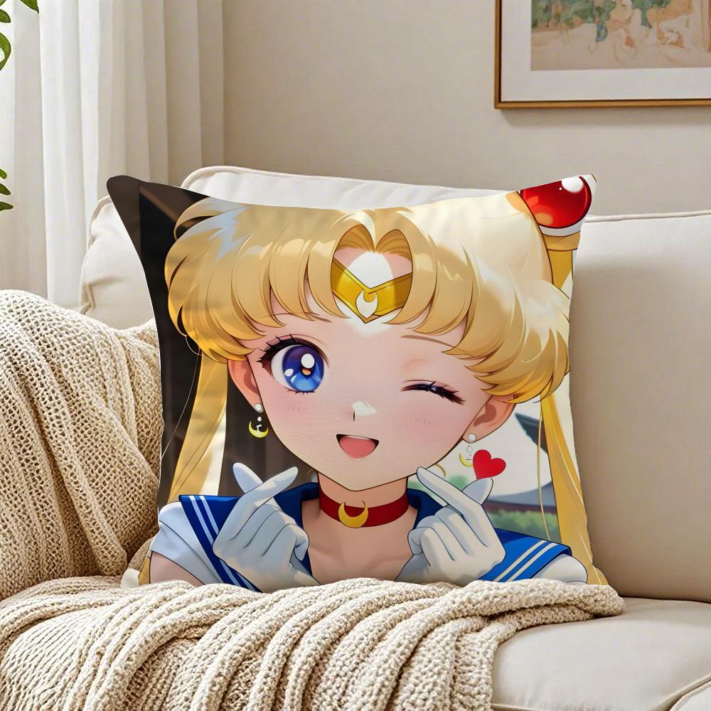 

anime magical SSailor MMoon Cushion Cover Pillowcase Antidustmite living Room Sofa Decor Cushion Room 30X30cm