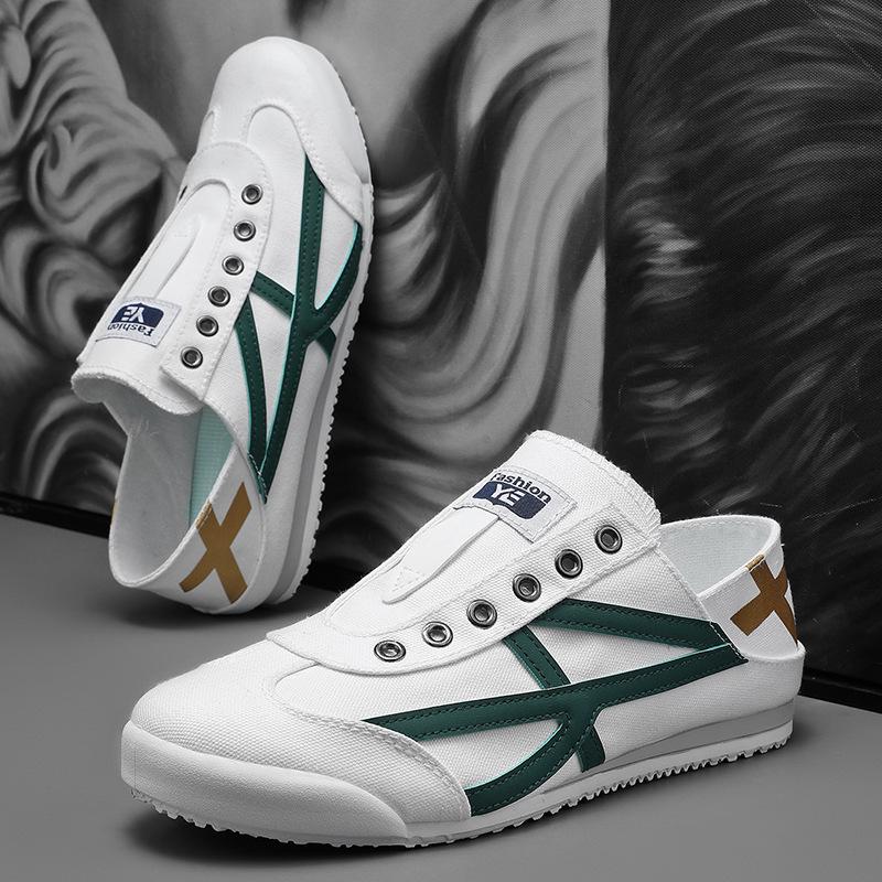 Summer Men's Canvas Shoes Breathable Comfortable Non Slip Casual Shoes Fashion Lightweight Outdoor Walking Flats Shoes