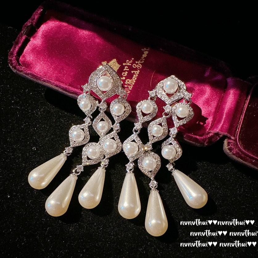 Серьги-капли с драгоценными камнями «Туманная Чаровница Камелия», Sotheby S, серьги-капли с крупными цирконами из 18-каратного золота