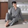 Men'S Pajamas Men'S Spring And Autumn Models, Pure Cotton Long-Sleeved Men'S Autumn Cotton Loungewear Set
