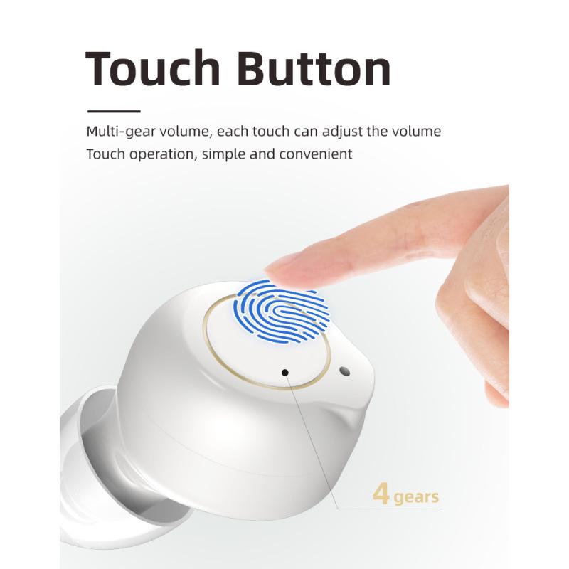 Compartiment de charge magnétique binaural, aide auditive sans fil, apparence Bluetooth, amplificateur de son, haut-parleur