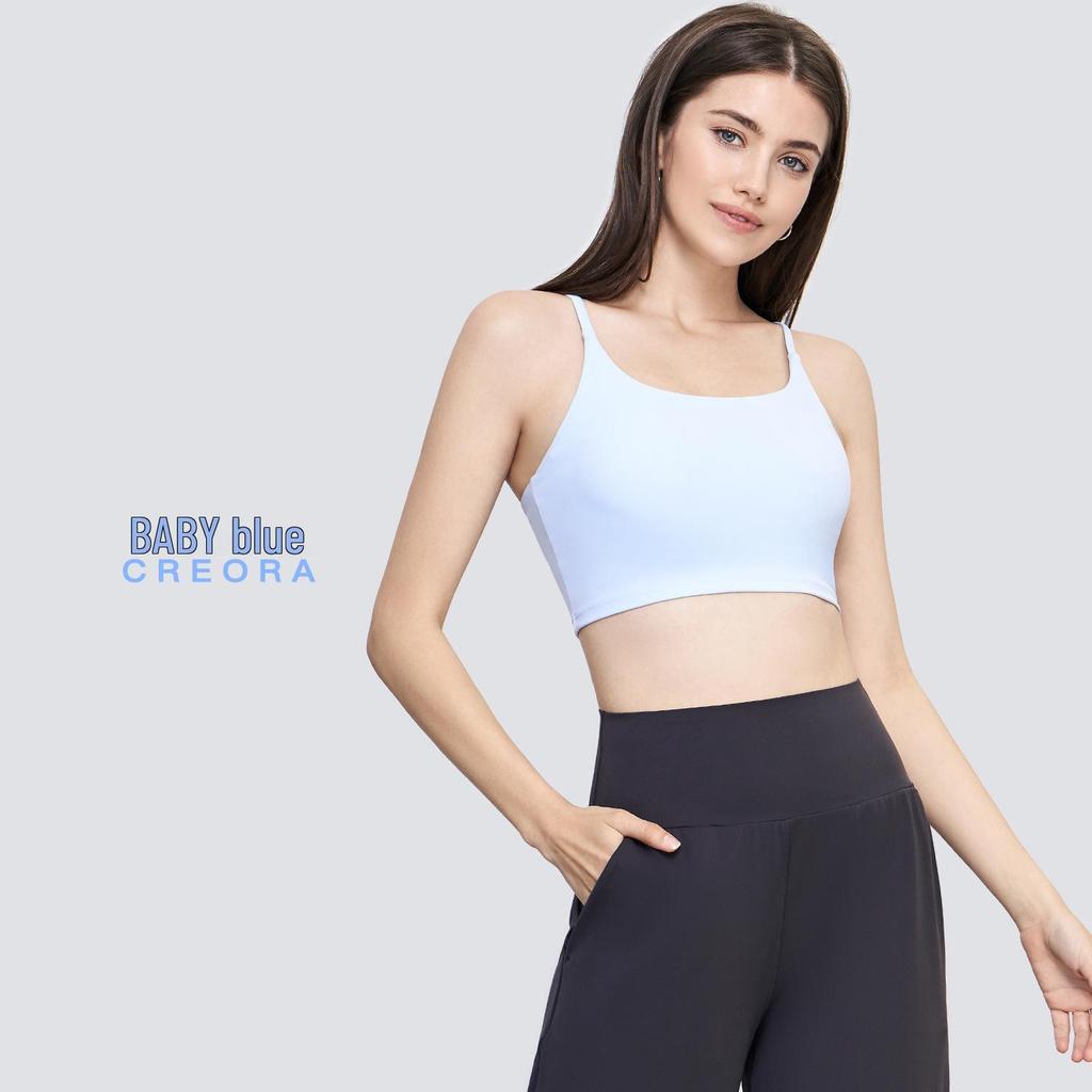 NULS Double-Sided Brocade Women's Sports Bra - Padded Naked Feel Vest for Yoga & Running Fitness