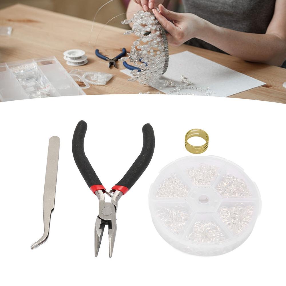 5pcs Gold Color Jewelry Making Rings Assorted Size Open Jump Rings Jumper Rings  Bracelet Repairing