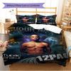 Name Custom Tupac Pattern Bedding Set Quilt Cover Pillowcase Home Decor Gift (1 * Duvet Cover + 2 * Pillowcase, Without Core)