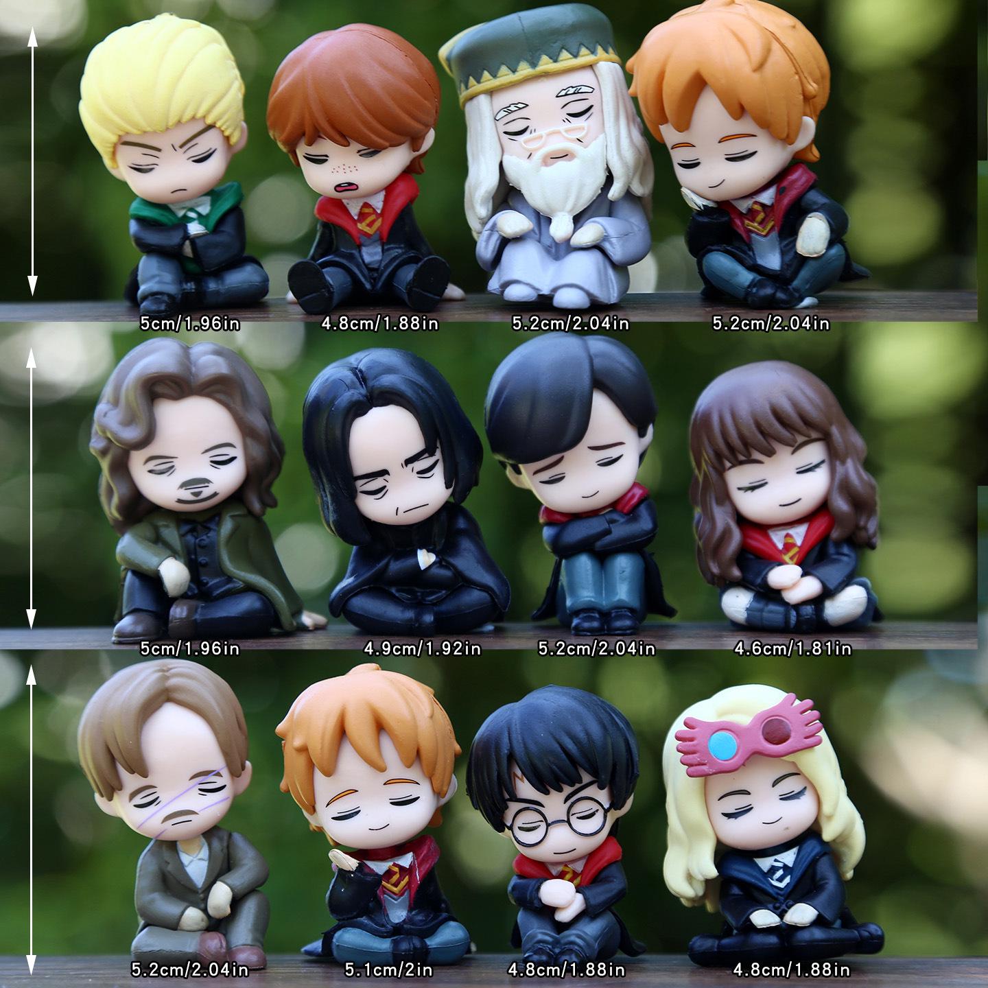 British Magic Academy Style Sitting Pose Doll - Blind Box Ornament for Boys & Girls Set of 12 Harry Sitting Pose