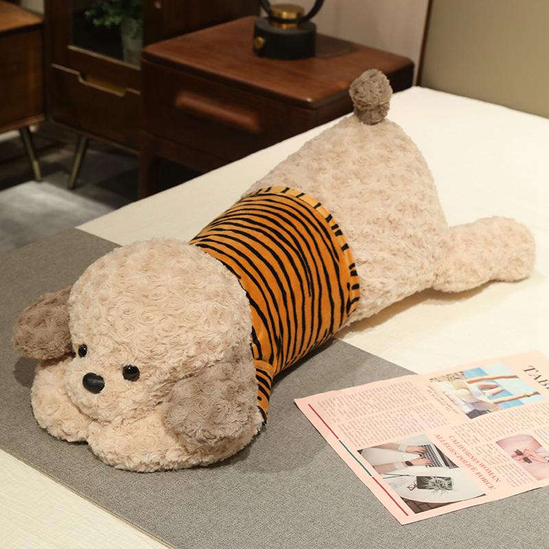 Lying Dog Plush Stuffed Pillow Toy Soft Simulation Puppy Back Cushion Room Decor Birthday Xmas Gift
