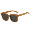 Orange Square Vintage Sunglasses Women Designer Retro Rivet UV400 Protection Small Frame Fashion Sun Glasses