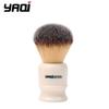 YAQI 22mm Wit Handvat Gele Synthetische Haarknoop Mannen Nat Scheerkwast YAQI Scheerkwast