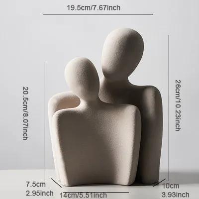 Nordic minimalist abstract figures ceramic ornaments bedroom living room desktop furnishings home decoration office figurines