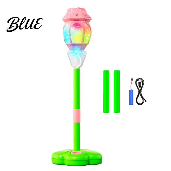 Spring Summer Party Bubbles Automatic Bubble Machine for Kids Blower with Lights And Music Adjustable Height 17-38 Stand Inches Vertical Tower