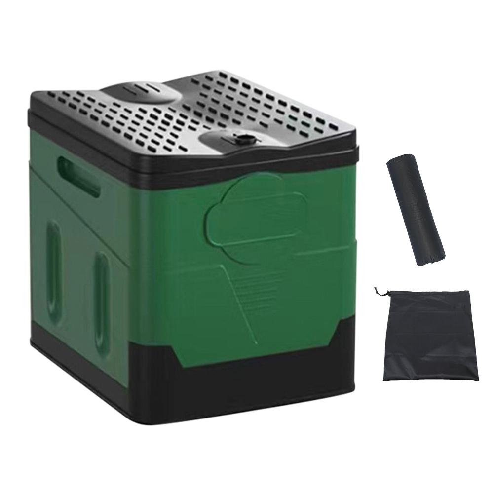 Portable Car Emergency Toilet with Cover Travel Outdoor Folding Camping Toilet for Camping Hiking Boat Road Trips Beach