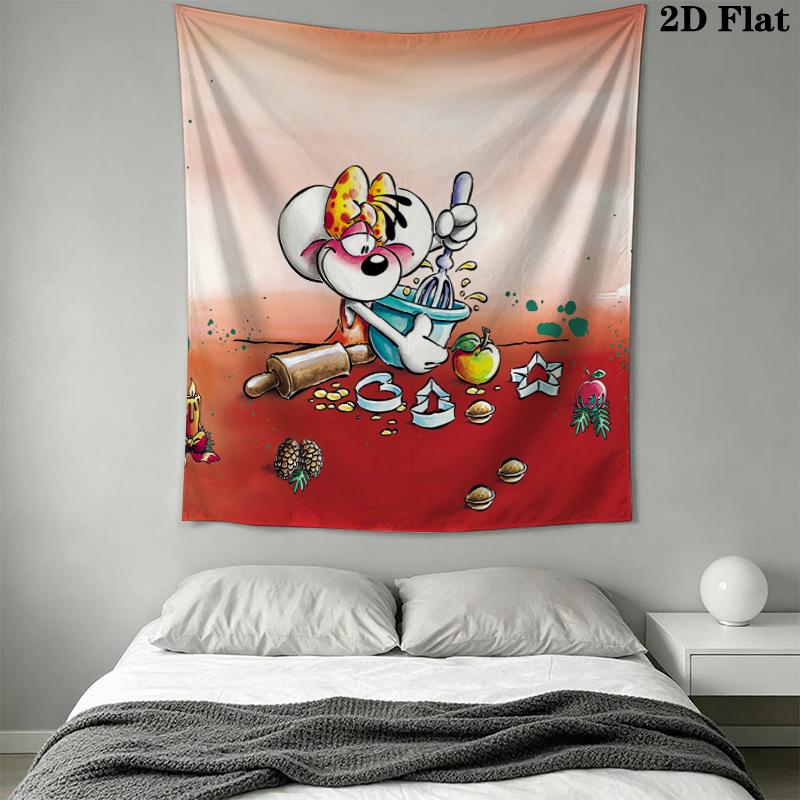 diddl Wall Tapestry Aesthetic Wall Hanging Printed Fabric Blanket Decorative Tapestries for Bedroom Living Room Home Decor