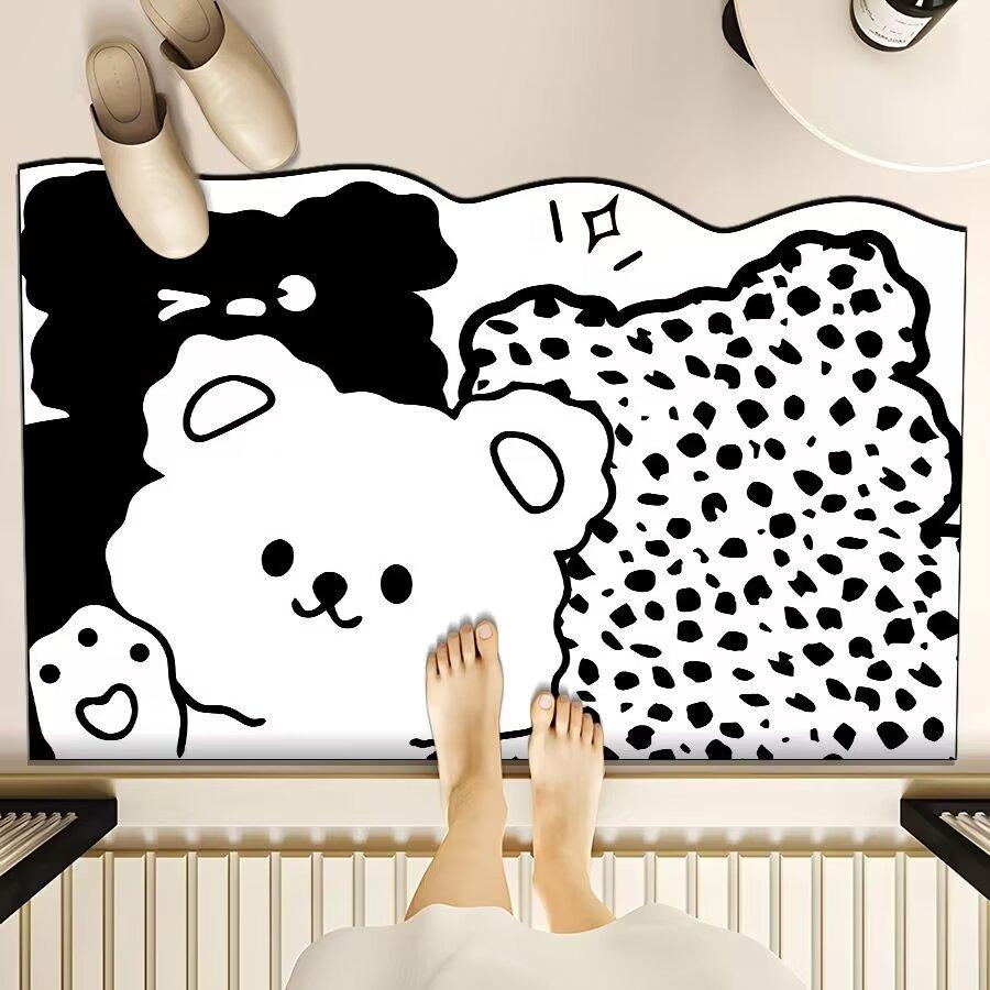 Diatom Mud Style Floor Mat Household Bathroom Floor Mat Entrance Door Mat Bathroom Absorbent Foot Mat