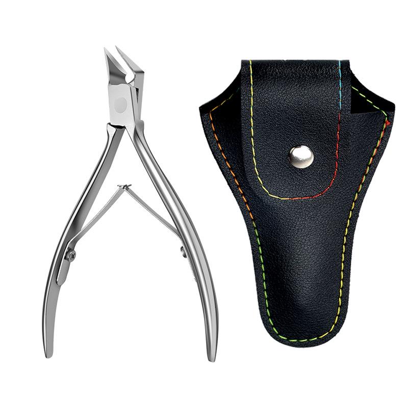 Schräger Edelstahl Zehennagelknipser für eingewachsene Nägel & Nagelhautschneider