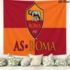 Tenture murale de football AS Roma Esthétique Accrochage mural Couverture en tissu imprimé Tapisseries décoratives pour chambre à coucher Salon Décoration de la maison